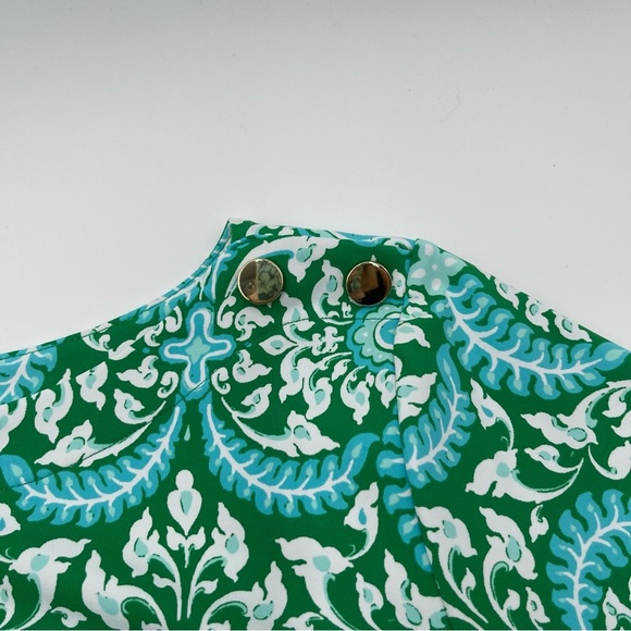 Talbots Plus Effortless Jersey Shift Dress Blue Green Medallion Size 1X New - Picture 4 of 11